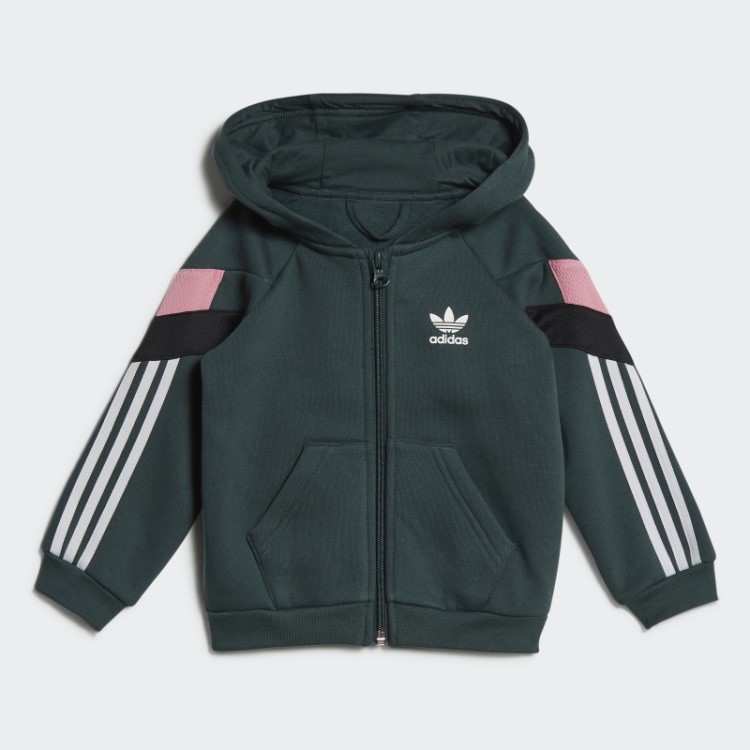 Conjunto Adidas Moletom Com Capuz Verde Mineral