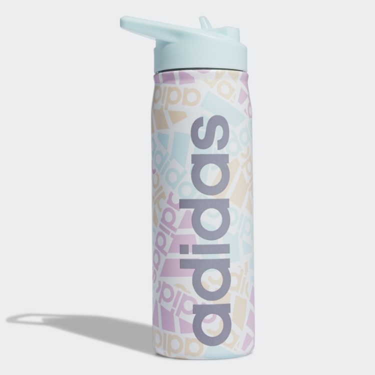Garrafa Branca Adidas Em Palha De Aço 600 Ml
