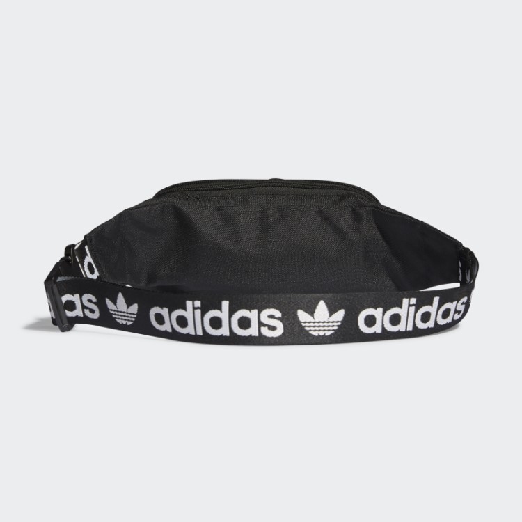 Bolsa De Cintura Preta Adicolor Com A Marca Adidas