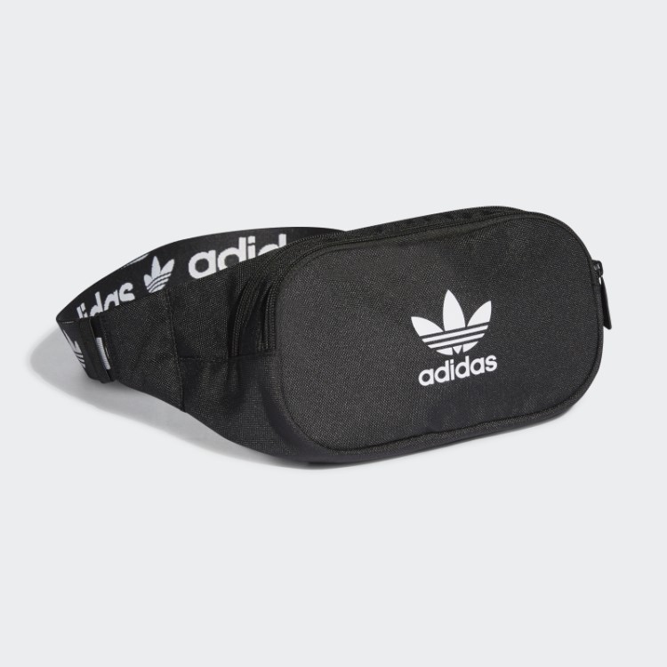 Bolsa De Cintura Preta Adicolor Com A Marca Adidas
