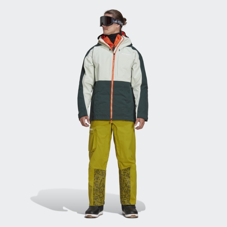 Adidas Terrex 3 Camadas De Nylon Pós-consumo Snow Tracksuit Verde-oliva