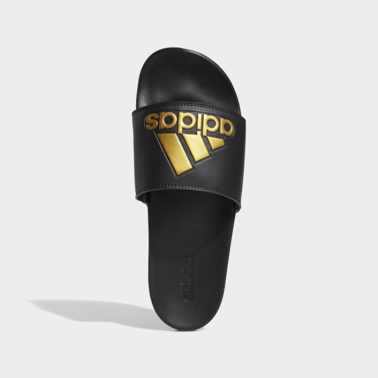 Chinelos De Conforto Adidas Adilette Dourados Metálicos