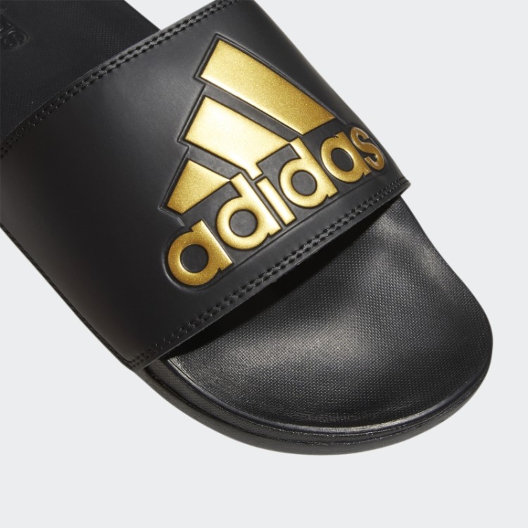 Chinelos De Conforto Adidas Adilette Dourados Metálicos