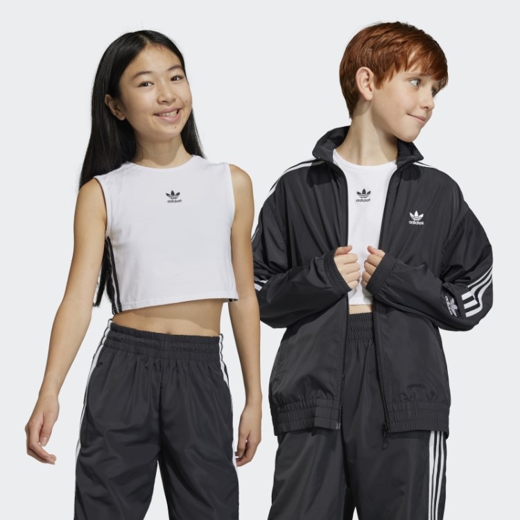 Regata Cropped Branca Adicolor Adidas