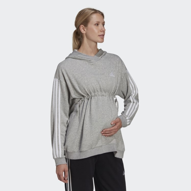 Moletom Com Capuz Com As Três Listras Adidas Essentials (maternidade) Branco