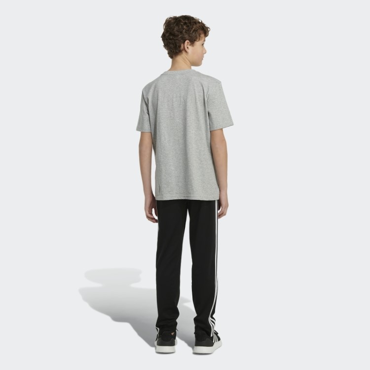 Camiseta Mesclada Linear Urze Cinza Médio Adidas