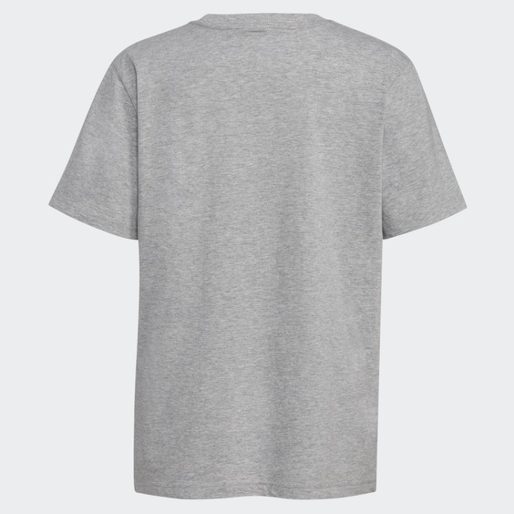 Camiseta Mesclada Linear Urze Cinza Médio Adidas