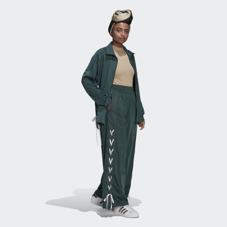 Sempre Original Calça Larga Com Renda Verde Mineral Adidas
