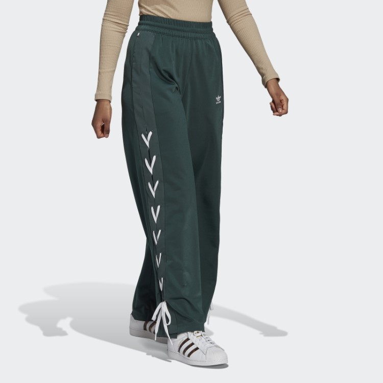 Sempre Original Calça Larga Com Renda Adidas Verde Mineral