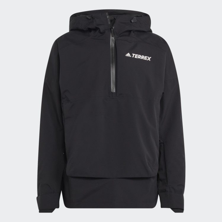 Anoraque De Neve Preto Adidas Terrex 2 Camadas Rain.rdy