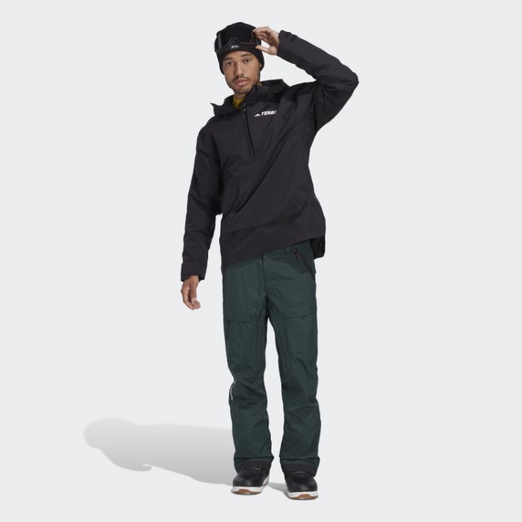Anoraque De Neve Preto Adidas Terrex 2 Camadas Rain.rdy