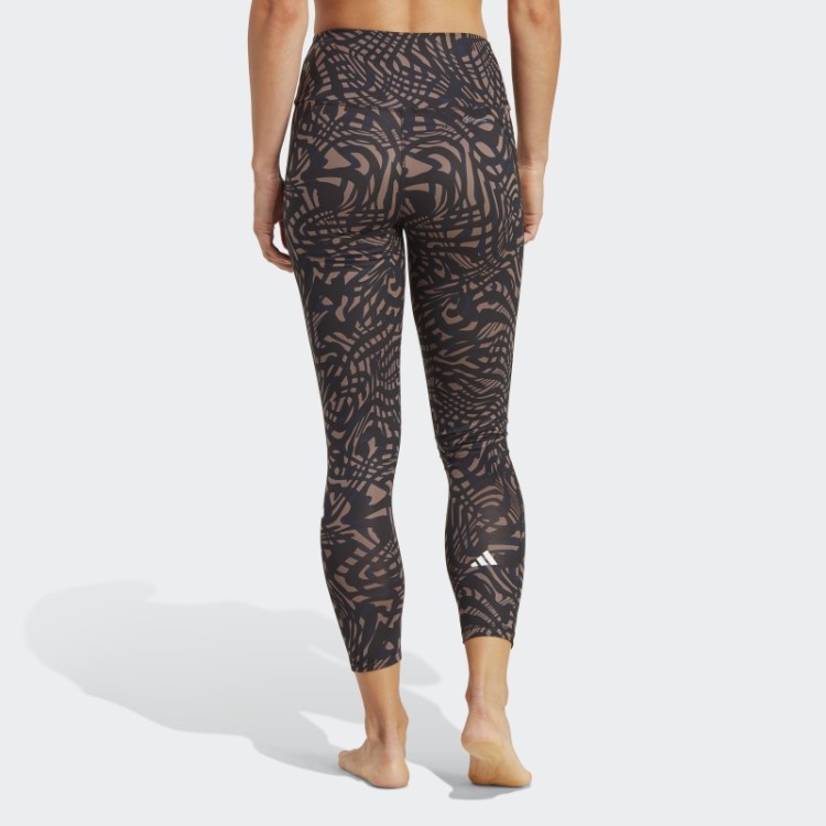 Legging Preta Adidas Yoga Essentials Estampada 7/8