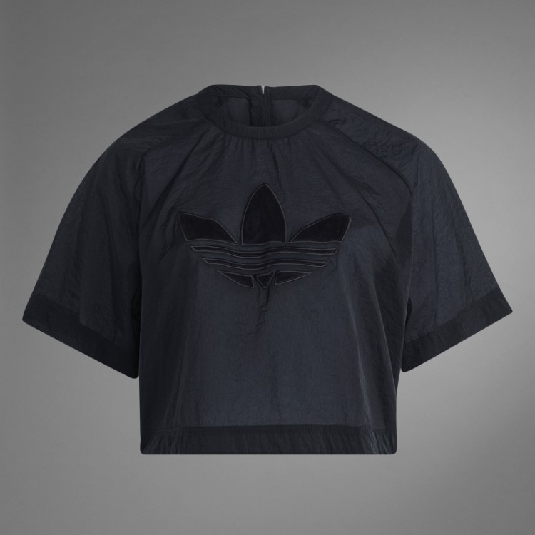 Camiseta Cropped Sempre Original Adidas Preta (tamanho Grande)