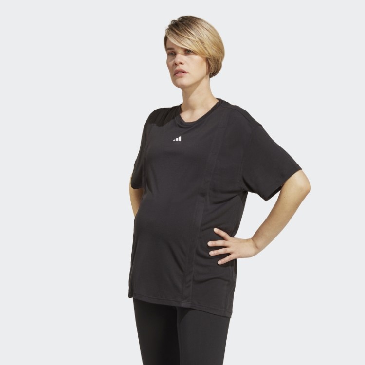 Elegante Camiseta De Enfermagem Adidas Aeroready Train Essentials (maternidade) Branca