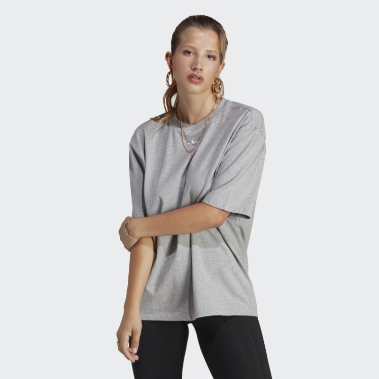 Camiseta Adidas Adicolor Cinza Médio Essencial