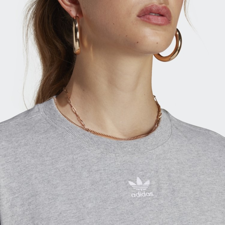 Camiseta Adidas Adicolor Cinza Médio Essencial