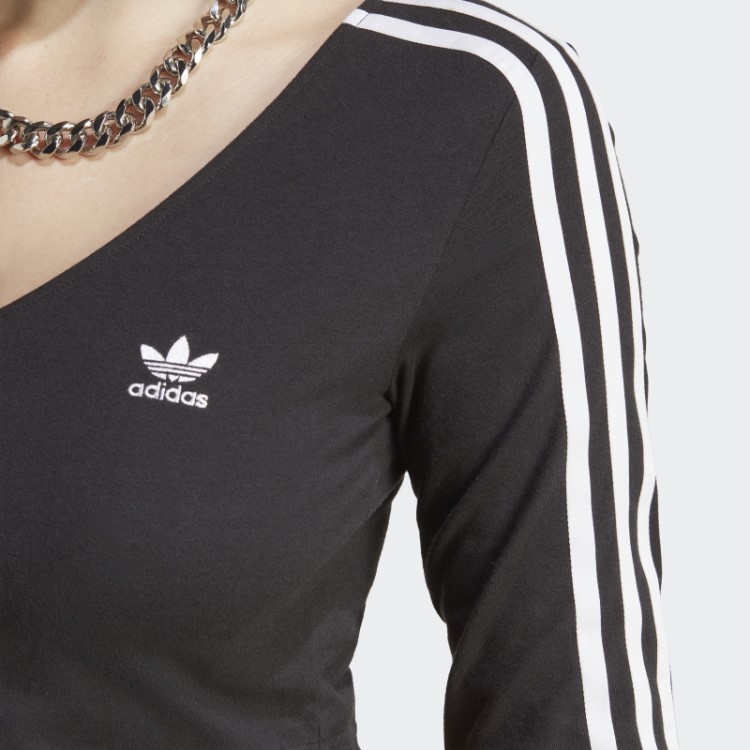 Adidas Adicolor Classics Blusa Manga Longa Com Botão E Botão Preto