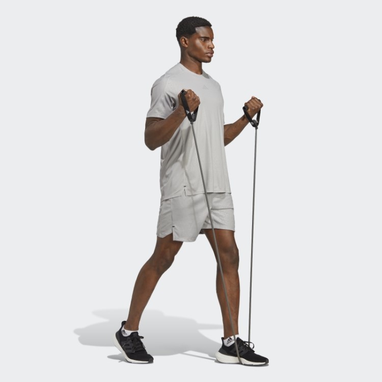 Shorts De Treino Com Estampa Pu Mgh Cinza Sólido Adidas