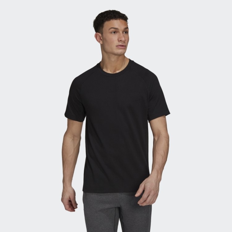 Camiseta Para Treino De Yoga Adidas Black Fashion