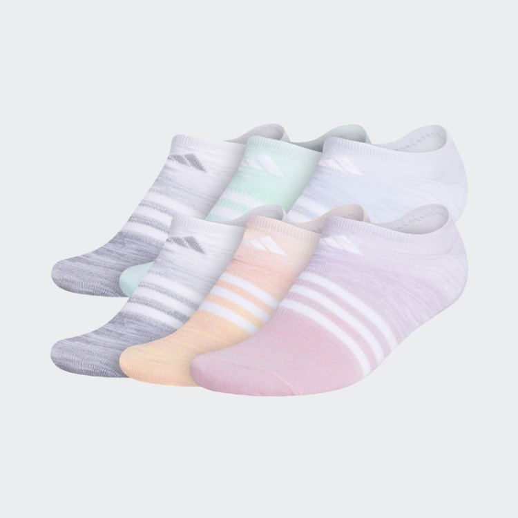 Meias Adidas Superlite Multi Space Dye Brancas 6 Pares