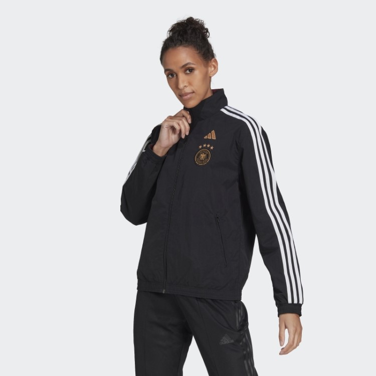 Jaqueta Preta Adidas Alemanha Hino