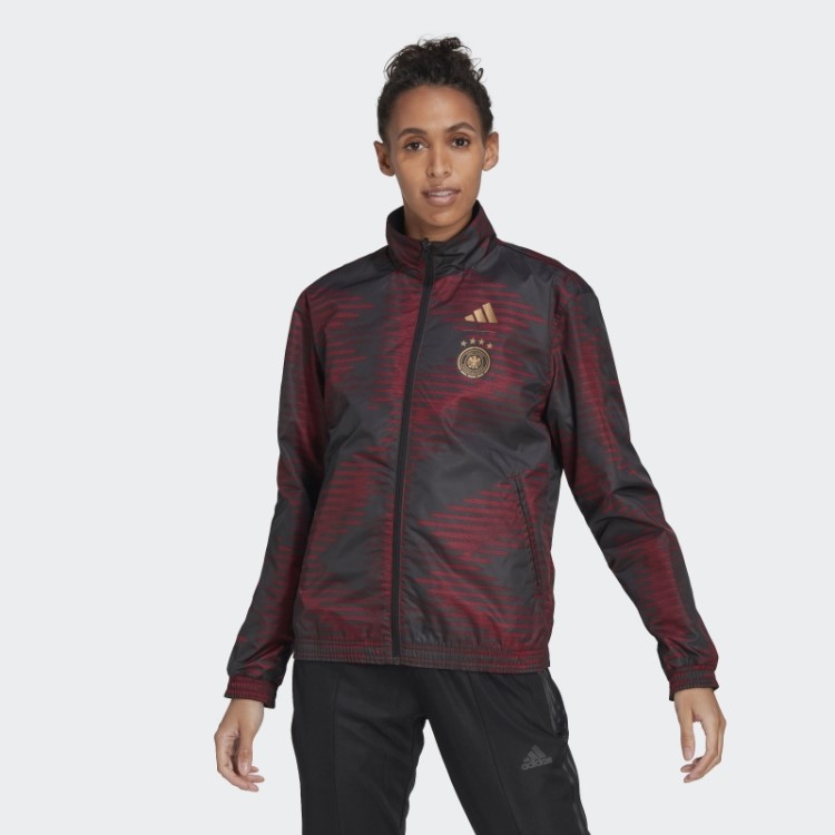 Jaqueta Preta Adidas Alemanha Hino
