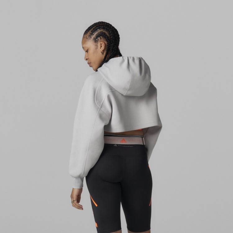 Moletom Cinza Adidas By Stella Mccartney Cropped Hot