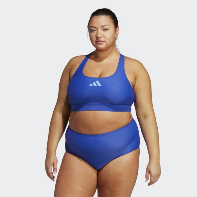 Top De Biquíni Esportivo Azul Adidas (tamanho Grande)