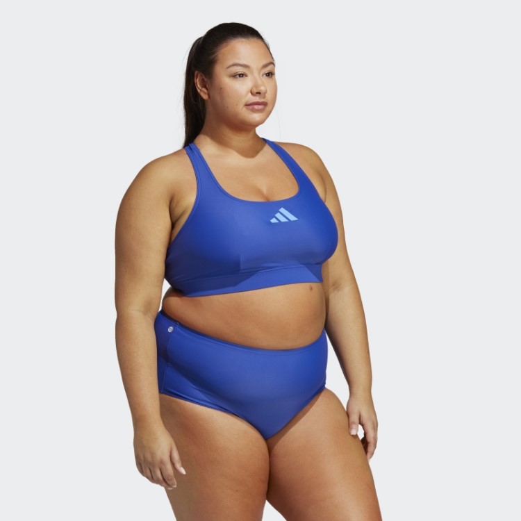 Top De Biquíni Esportivo Azul Adidas (tamanho Grande)