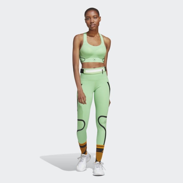 Leggings De Corrida Adidas By Stella Mccartney Truepace Verde Flash
