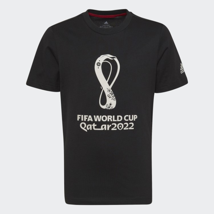Camiseta Oficial Com Emblema Da Copa Do Mundo Da Fifa 2022 Adidas Preta