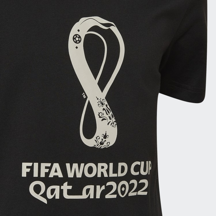 Camiseta Oficial Com Emblema Da Copa Do Mundo Da Fifa 2022 Adidas Preta