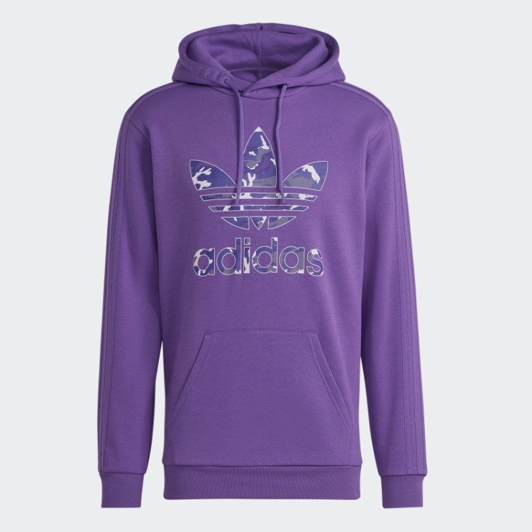Moletom Com Capuz Com Estampa Camuflada Roxa Da Adidas