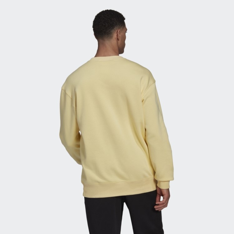 Essentials FeelVivid Moletom De Lã De Algodão Ombros Caídos Adidas Amarelo