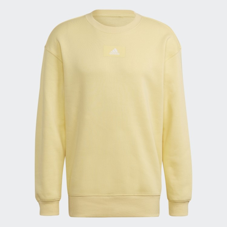 Essentials FeelVivid Moletom De Lã De Algodão Ombros Caídos Adidas Amarelo