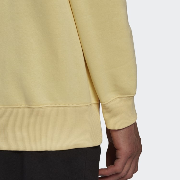 Essentials FeelVivid Moletom De Lã De Algodão Ombros Caídos Adidas Amarelo