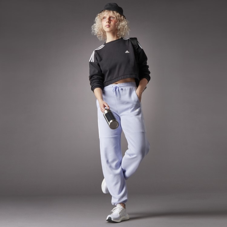 Moletom Adidas Hyperglam Crop Crew Preto