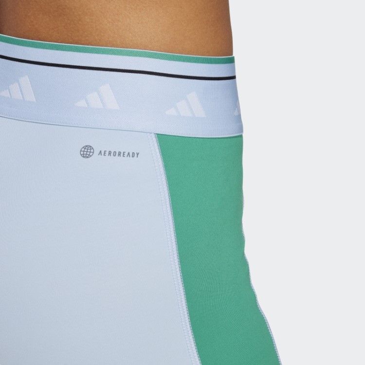 Leggings Curtas Adidas Techfit Colorblock 3 Polegadas Blue Dawn
