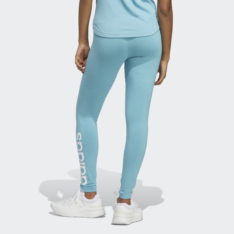 Legging Cintura Alta Azul Adidas Essentials Com Logo