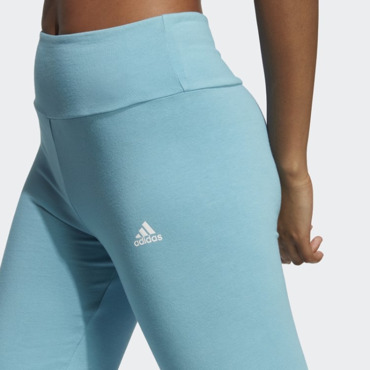 Legging Cintura Alta Azul Adidas Essentials Com Logo