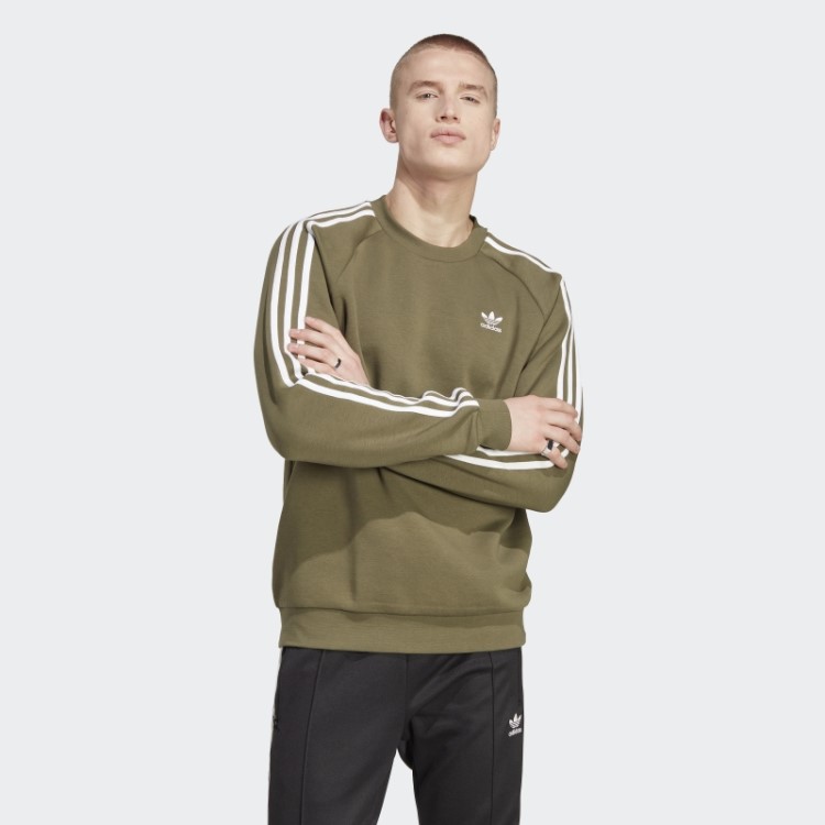 Moletom Adicolor Classics Com As Três Listras Verde-oliva Adidas