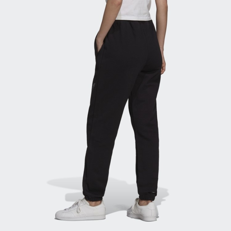 Calça De Moletom Com Punho E Estampa De Trevo Preto Adidas