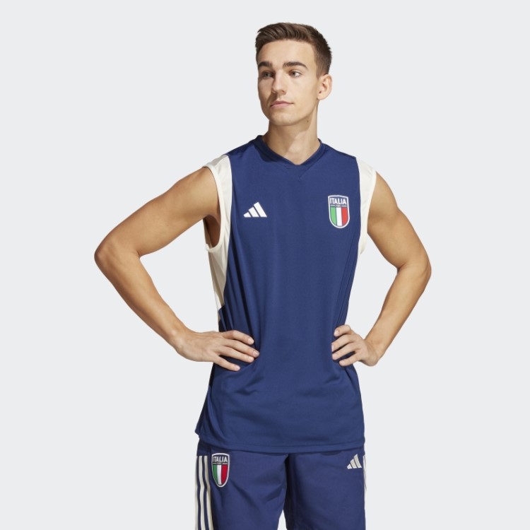 Camisa Sem Mangas Azul Escuro Adidas Itália Tiro 23