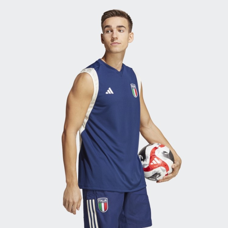 Camisa Sem Mangas Azul Escuro Adidas Itália Tiro 23