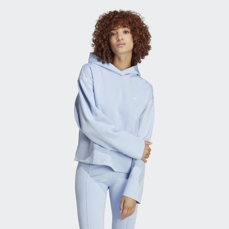Moletom Curto Premium Essentials Azul Dawn Adidas