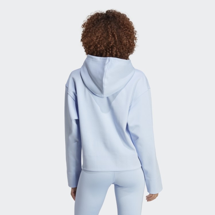 Moletom Curto Premium Essentials Azul Dawn Adidas