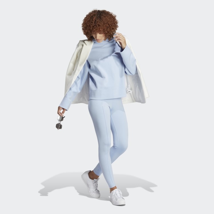 Moletom Curto Premium Essentials Azul Dawn Adidas