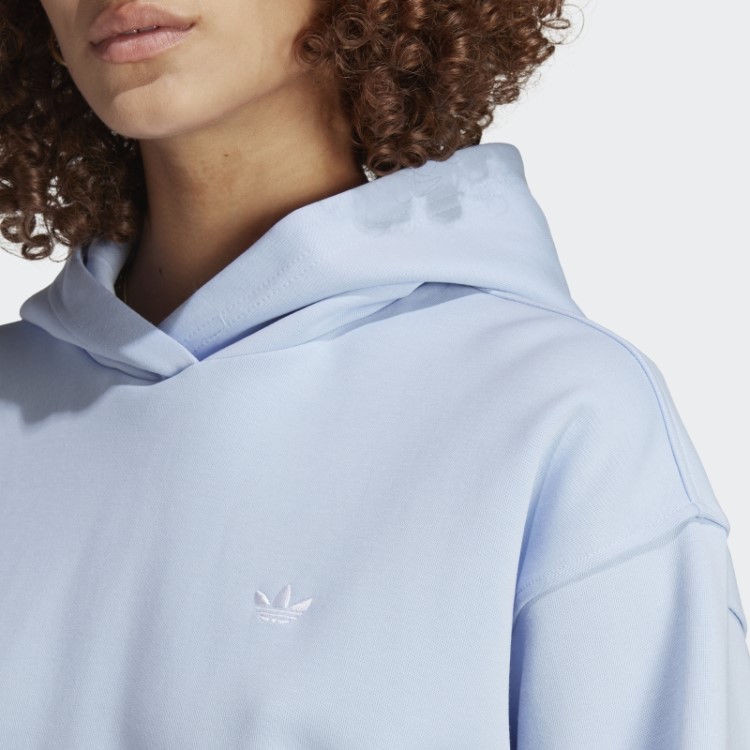 Moletom Curto Premium Essentials Azul Dawn Adidas