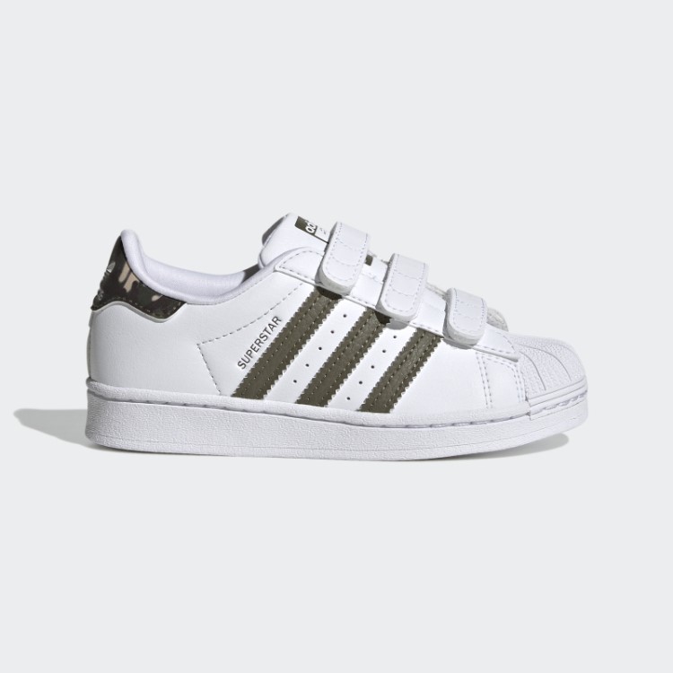 Elegantes Sapatos Adidas Superstar Verde-oliva