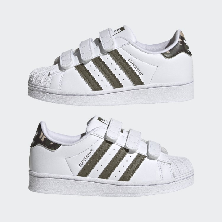 Elegantes Sapatos Adidas Superstar Verde-oliva
